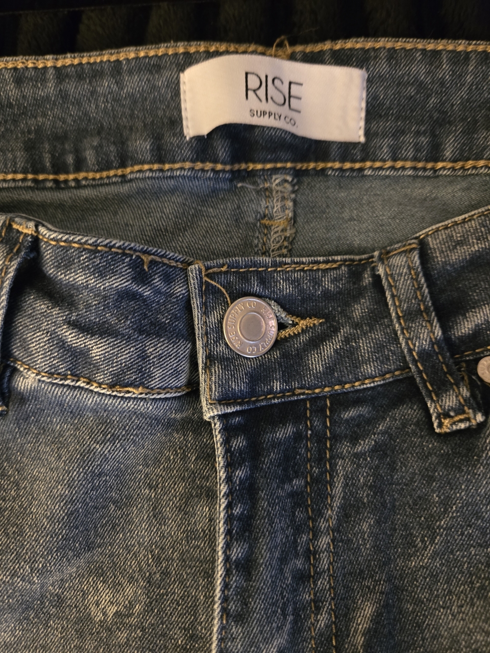 RISE Low Rise Flared Bell Bottom Denim Jeans Medium Wash Juniors Size 7 NWOT - Picture 4 of 11
